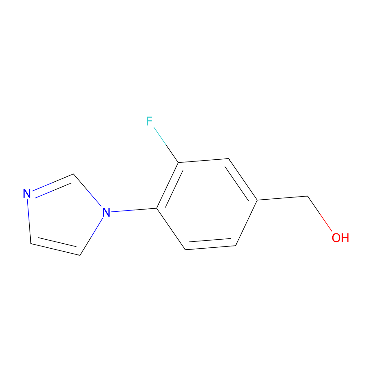 [3-Fluoro-4-(1h-imidazol-1-yl)phenyl]methanol molecular structure, CAS 1037138-79-6