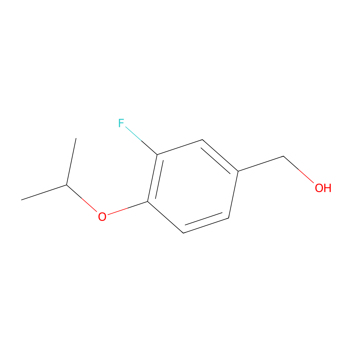 (3-Fluoro-4-isopropoxyphenyl)methanol molecular structure, CAS 1037139-83-5