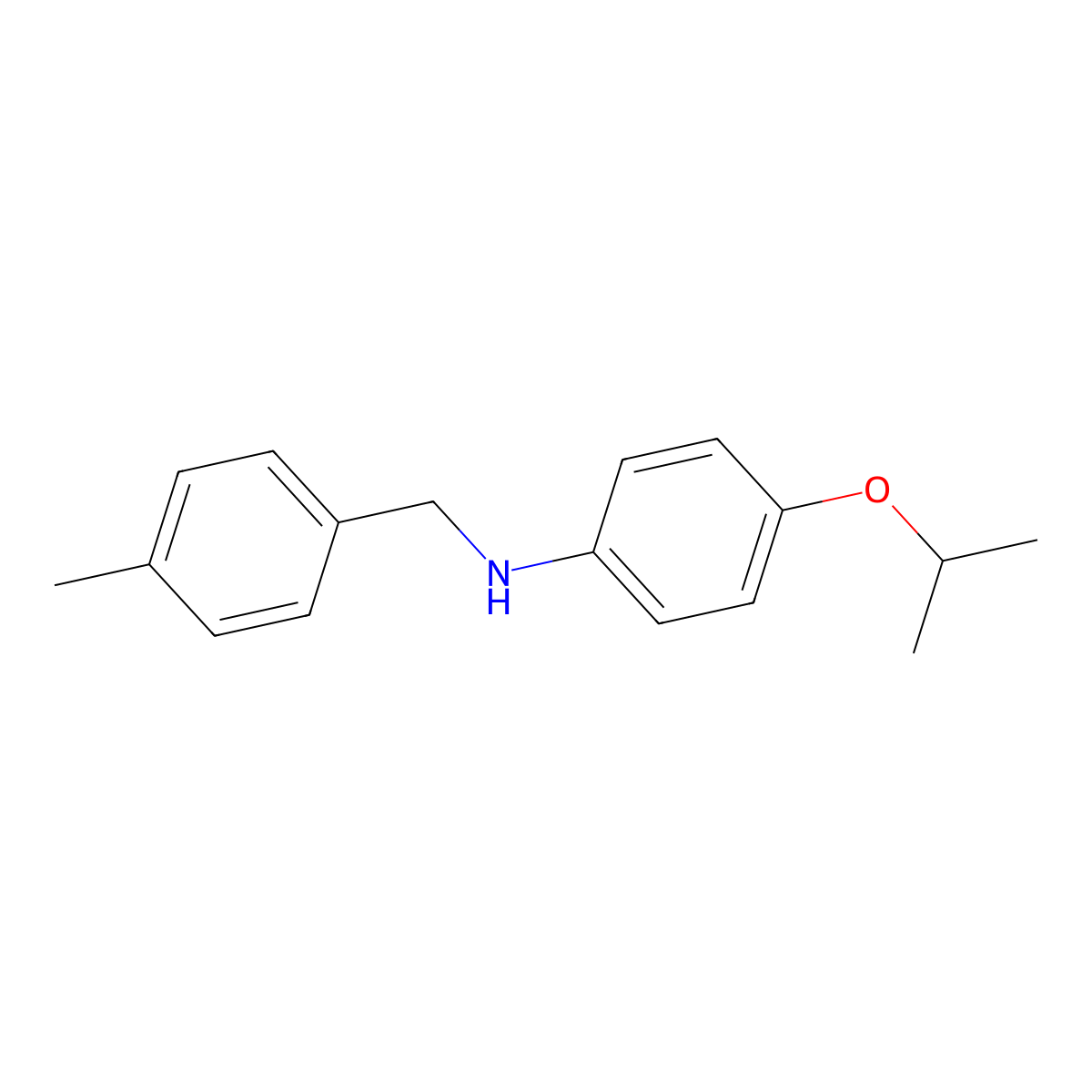 4-Isopropoxy-N-(4-methylbenzyl)aniline molecular structure, CAS 1037146-25-0