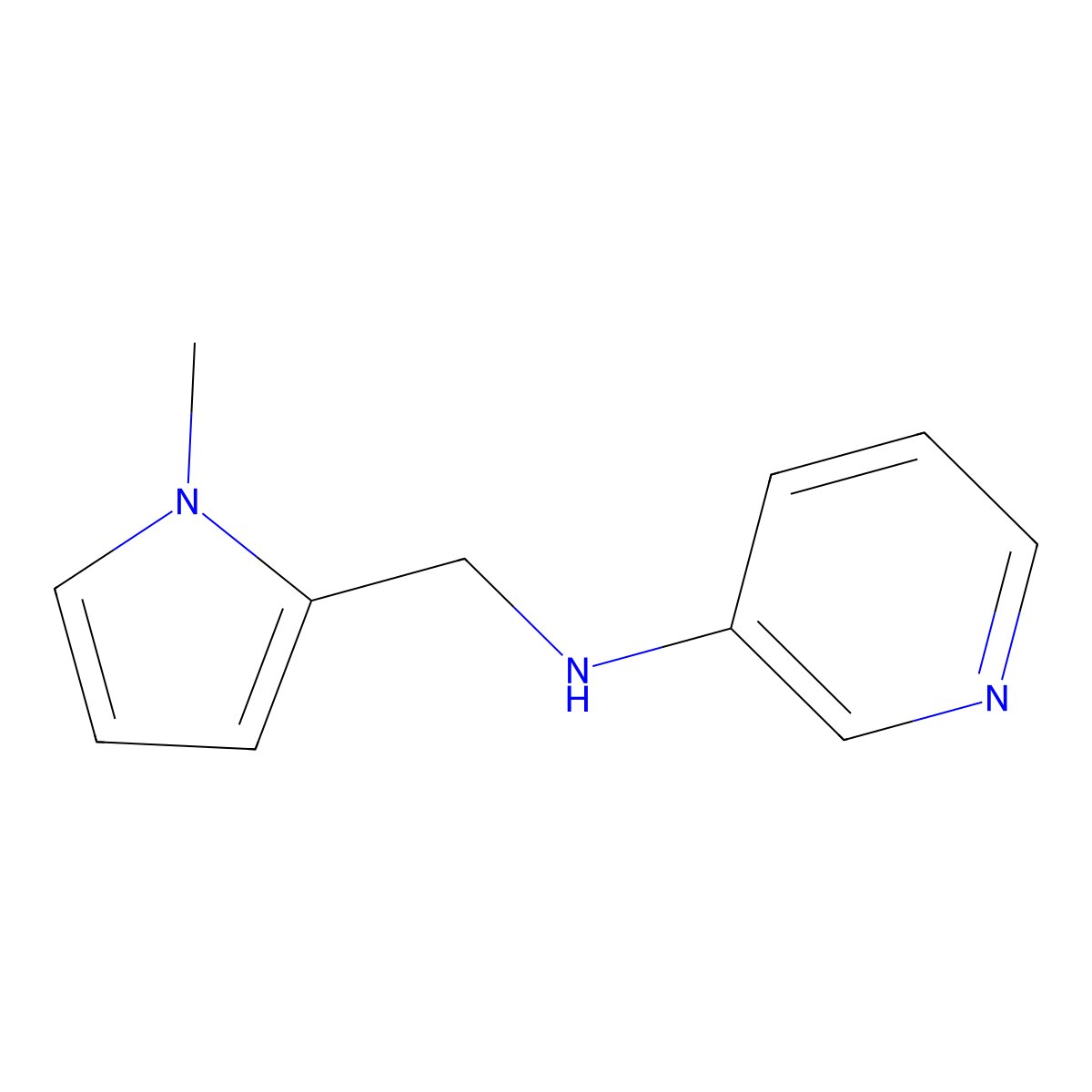 N-[(1-methyl-1H-pyrrol-2-yl)methyl]pyridin-3-amine molecular structure, CAS 1037147-49-1