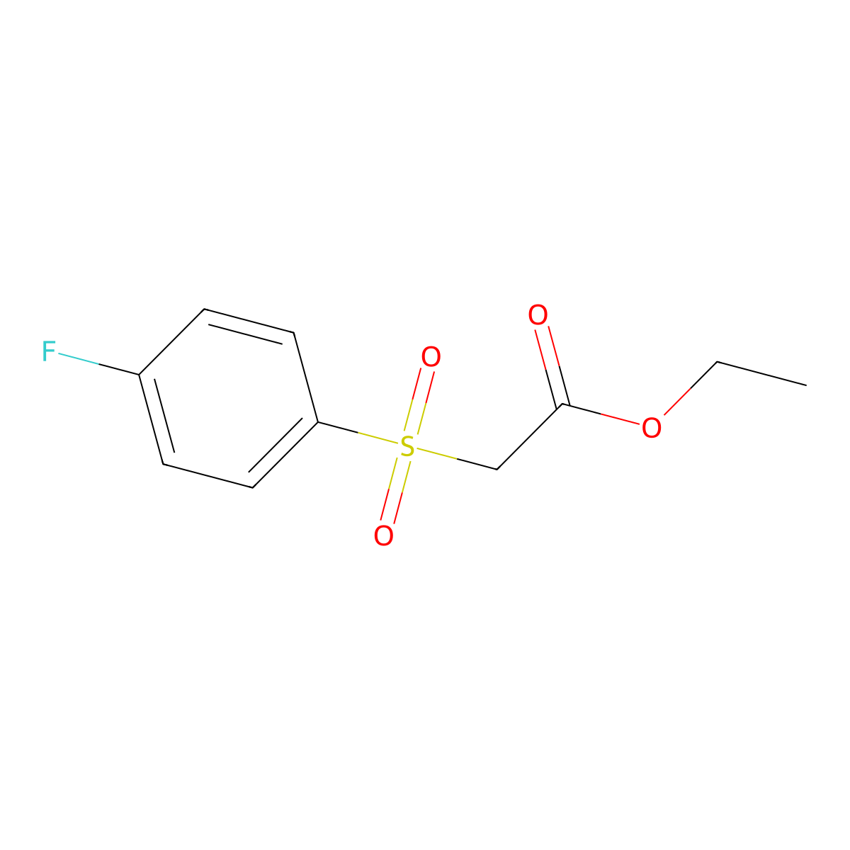 2-[(4-Fluorophenyl)sulfonyl]acetic acid ethyl ester molecular structure, CAS 1037147-97-9