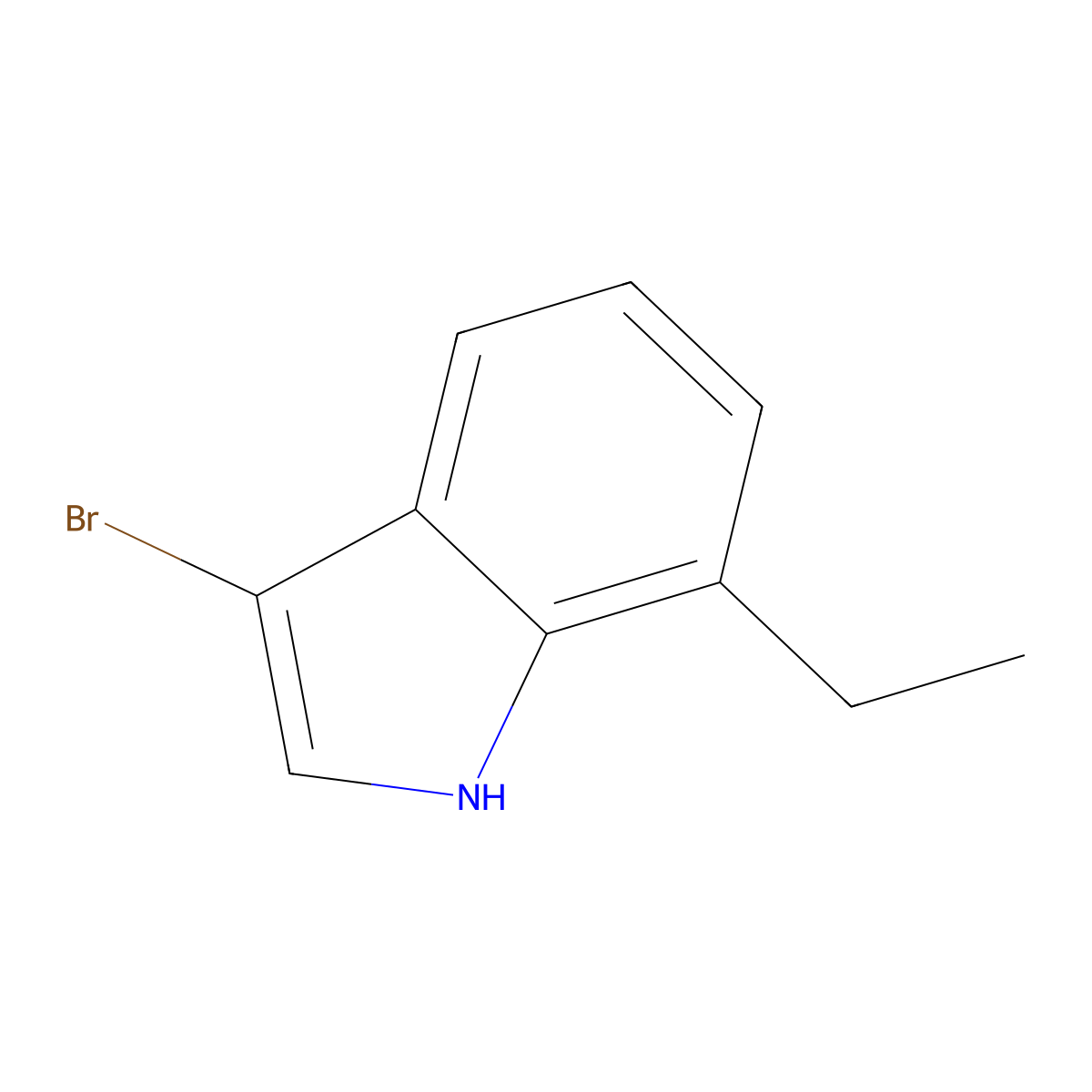 3-bromo-7-ethyl-1H-indole molecular structure, CAS 1037153-00-6