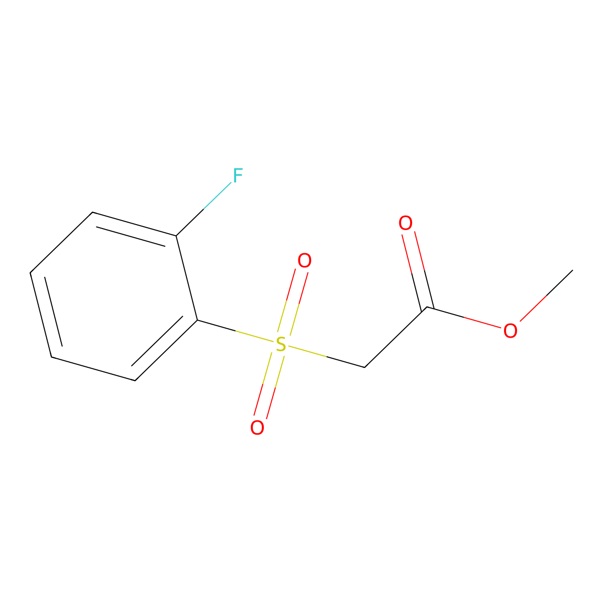 Methyl [(2-fluorophenyl)sulfonyl]acetate molecular structure, CAS 1037154-39-4