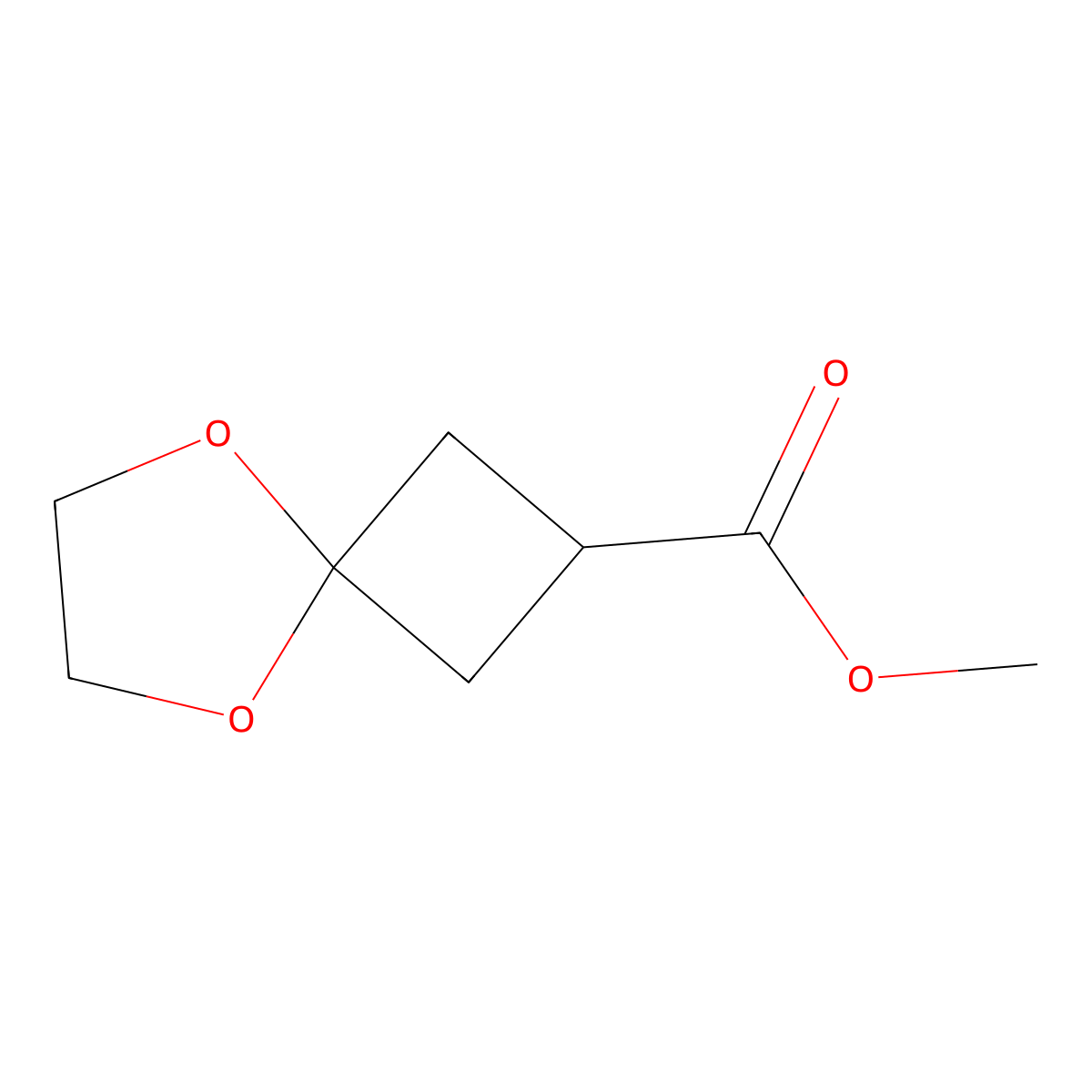 Methyl 5,8-dioxaspiro[3.4]octane-2-carboxylate molecular structure, CAS 1037175-81-7