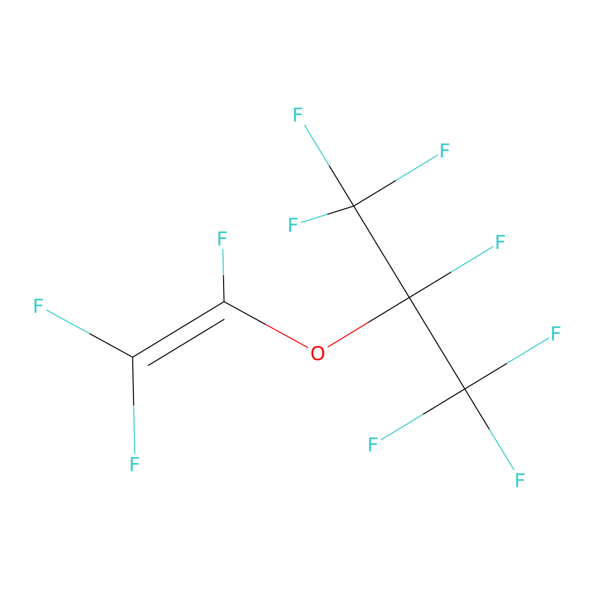 1,1,1,2,3,3,3-Heptafluoro-2-[(trifluorovinyl)oxy]propane molecular structure, CAS 10372-98-2