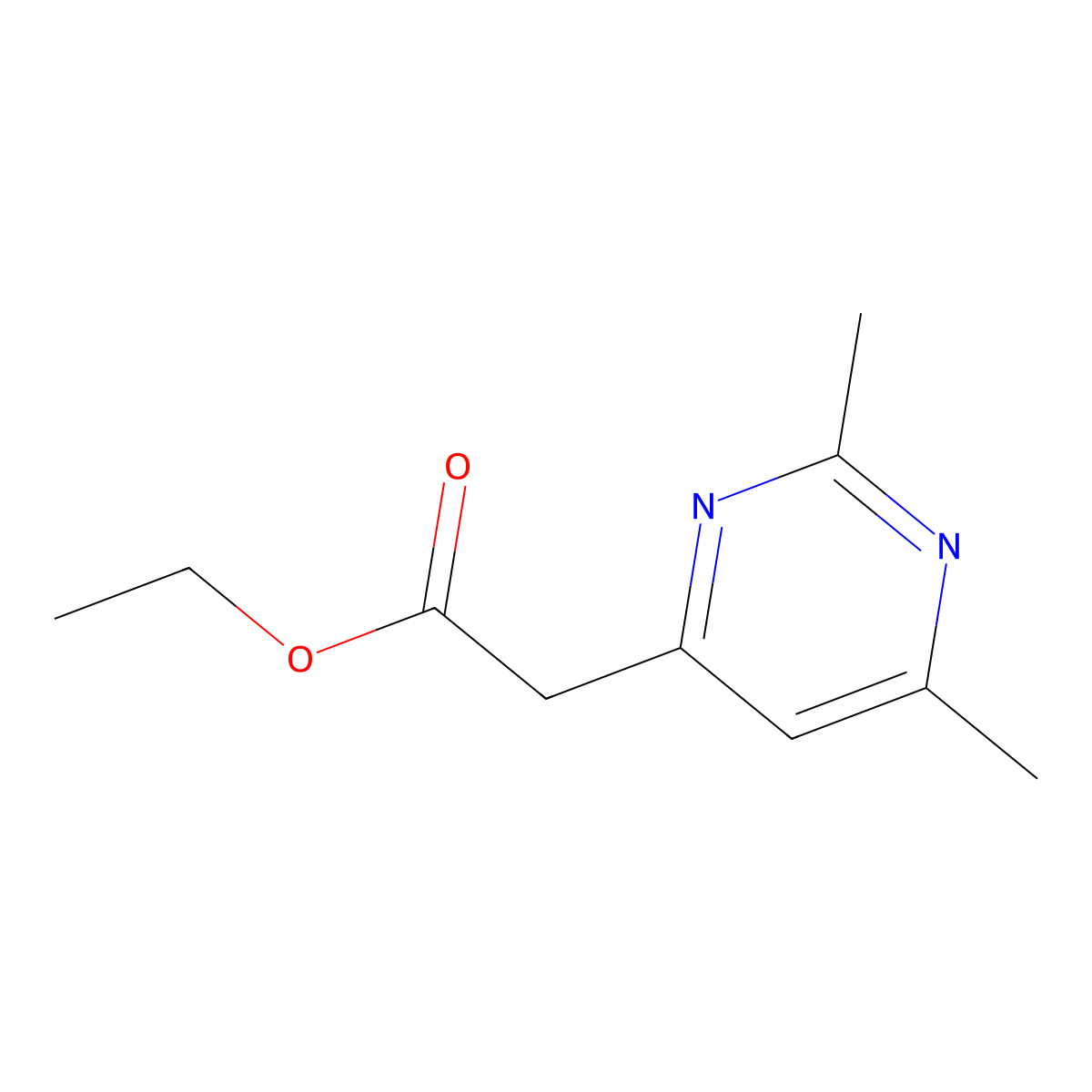 Ethyl 2-(2,6-dimethylpyrimidin-4-yl)acetate molecular structure, CAS 103721-77-3