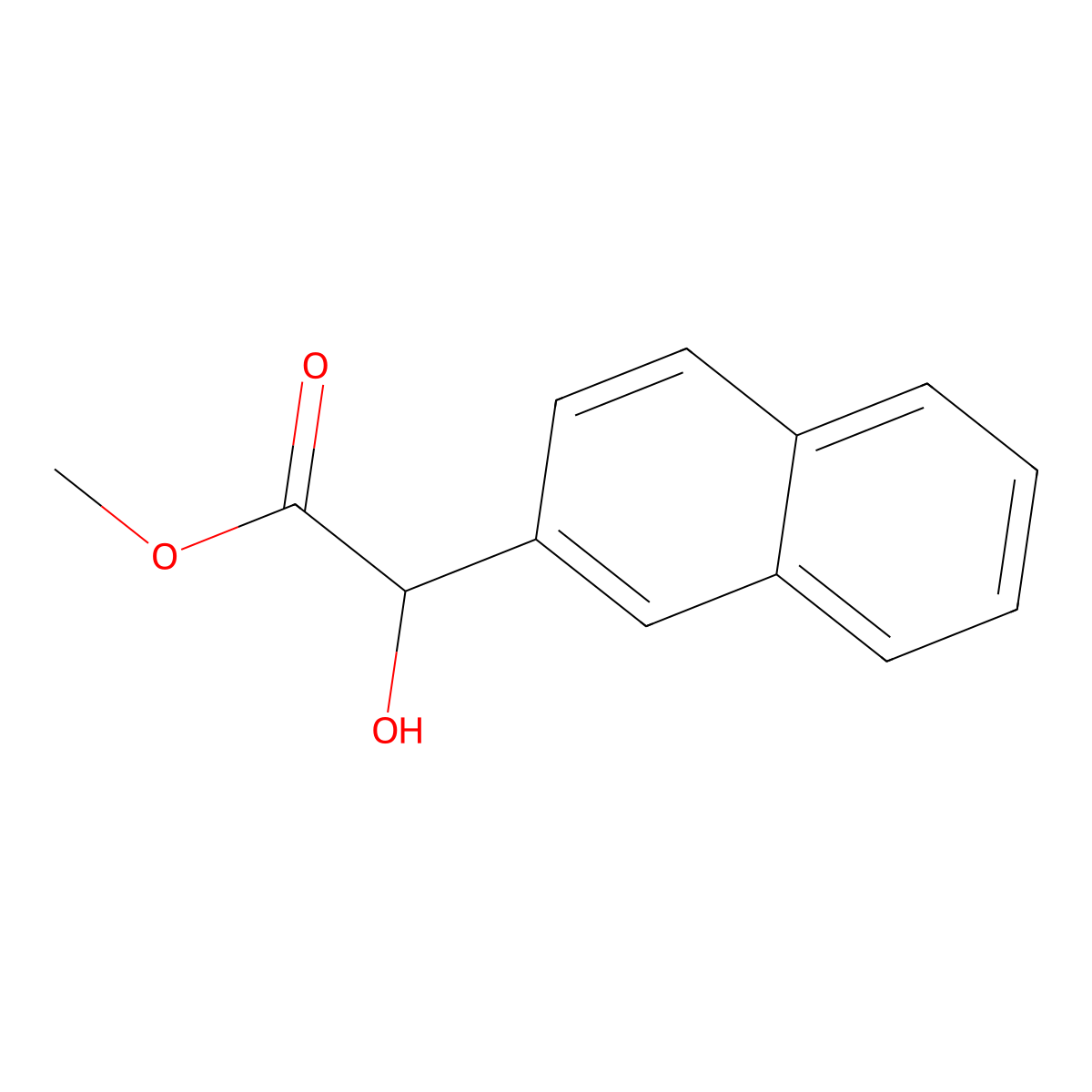 methyl (2R)-2-hydroxy-2-(naphthalen-2-yl)acetate molecular structure, CAS 103722-72-1