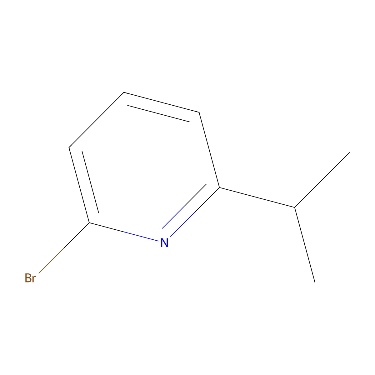 2-Bromo-6-isopropylpyridine molecular structure, CAS 1037223-35-0