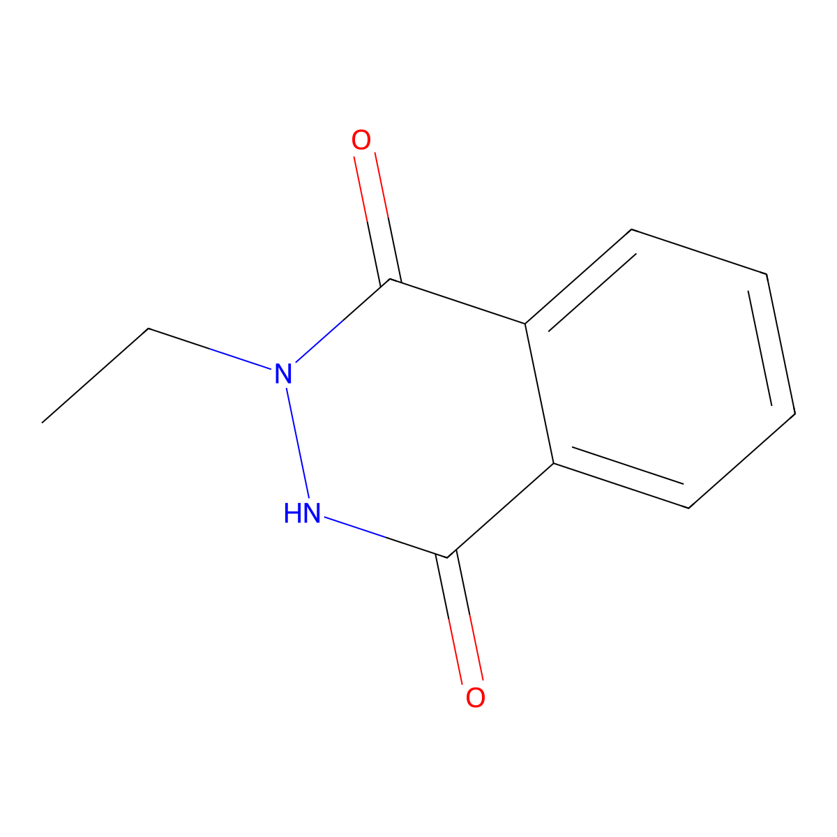 2-Ethyl-2,3-dihydrophthalazine-1,4-dione molecular structure, CAS 103724-39-6