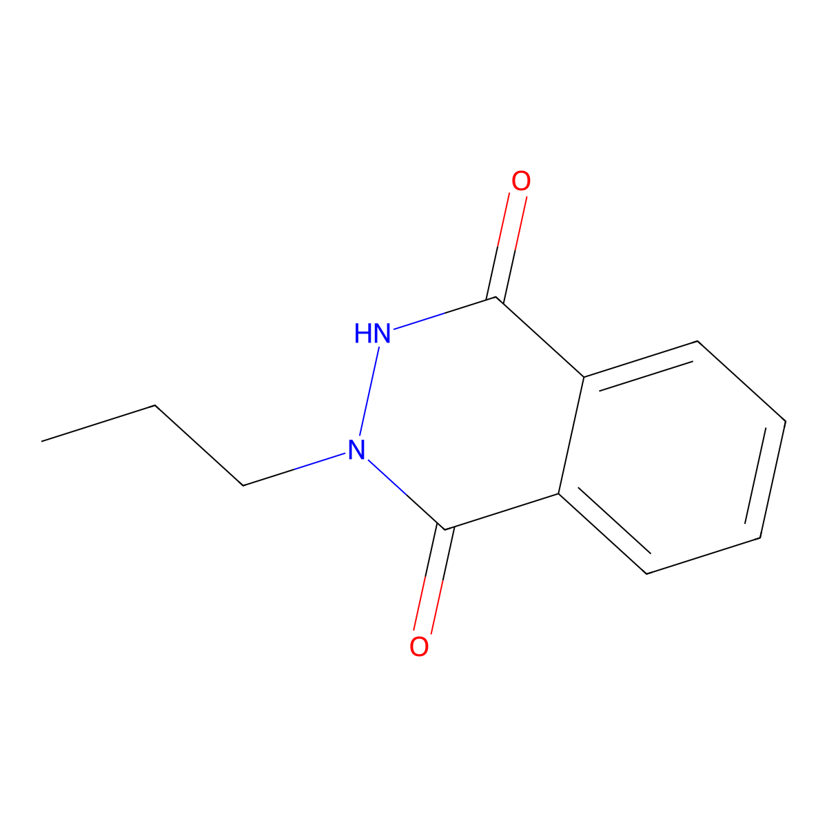 2-Propyl-1,2,3,4-tetrahydrophthalazine-1,4-dione molecular structure, CAS 103724-41-0