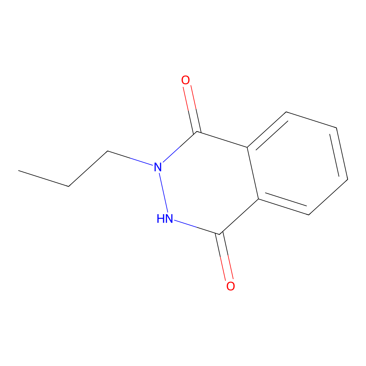 2-Propyl-1,2,3,4-tetrahydrophthalazine-1,4-dione molecular structure, CAS 103724-41-0