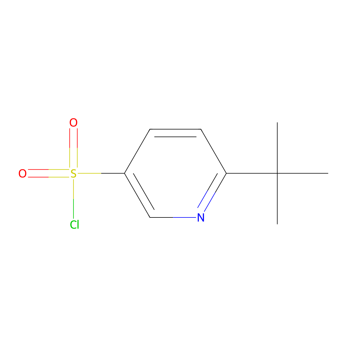 6-Tert-butylpyridine-3-sulfonyl chloride molecular structure, CAS 1037241-40-9