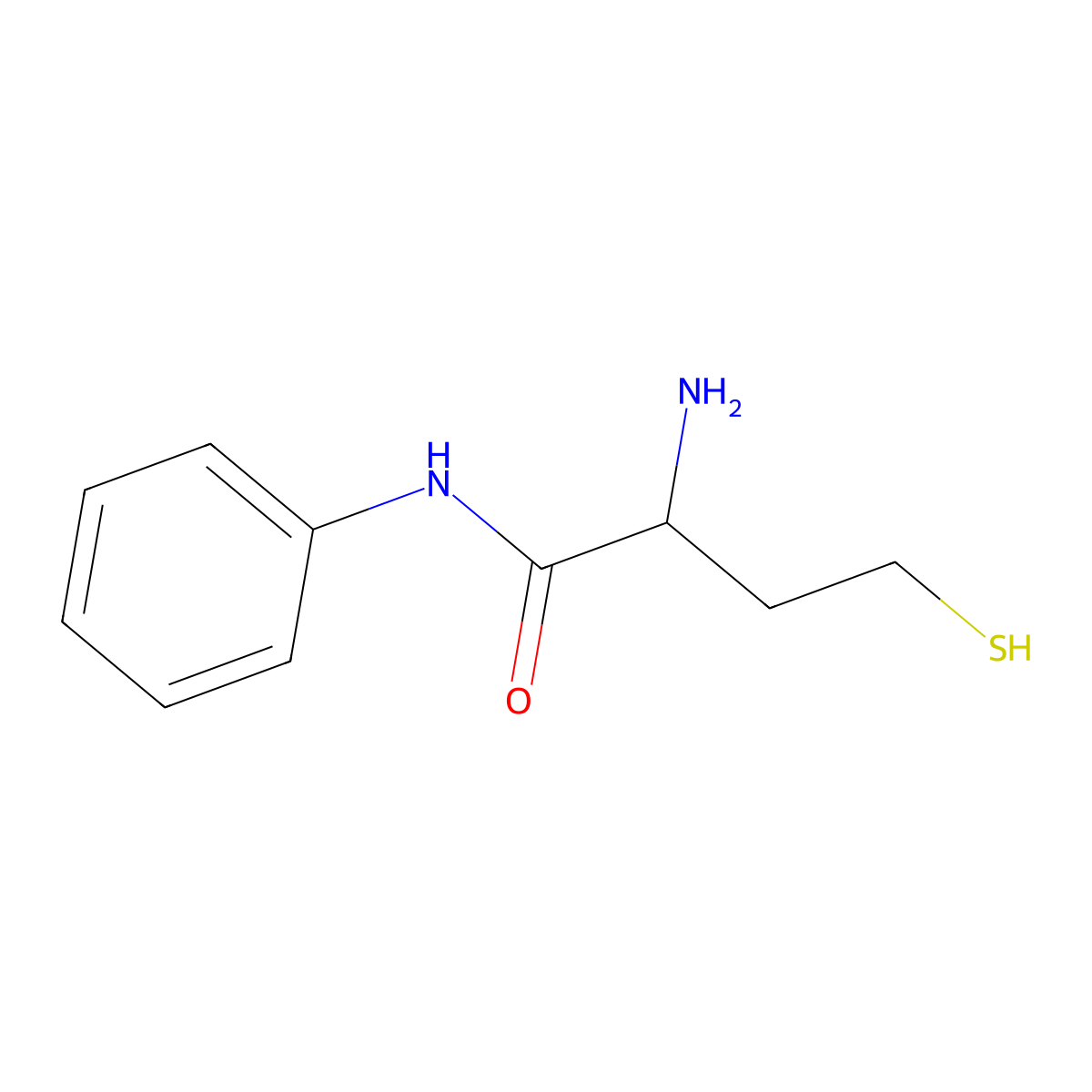 2-Amino-4-mercapto-N-phenylbutanamide molecular structure, CAS 1037241-42-1
