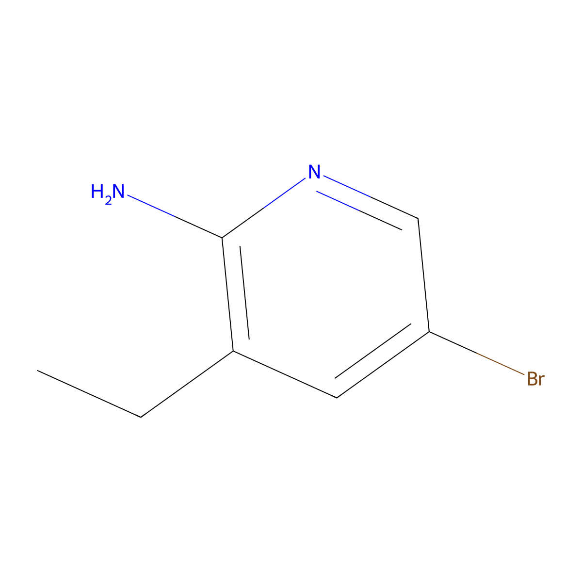 5-Bromo-3-ethylpyridin-2-amine molecular structure, CAS 1037253-14-7