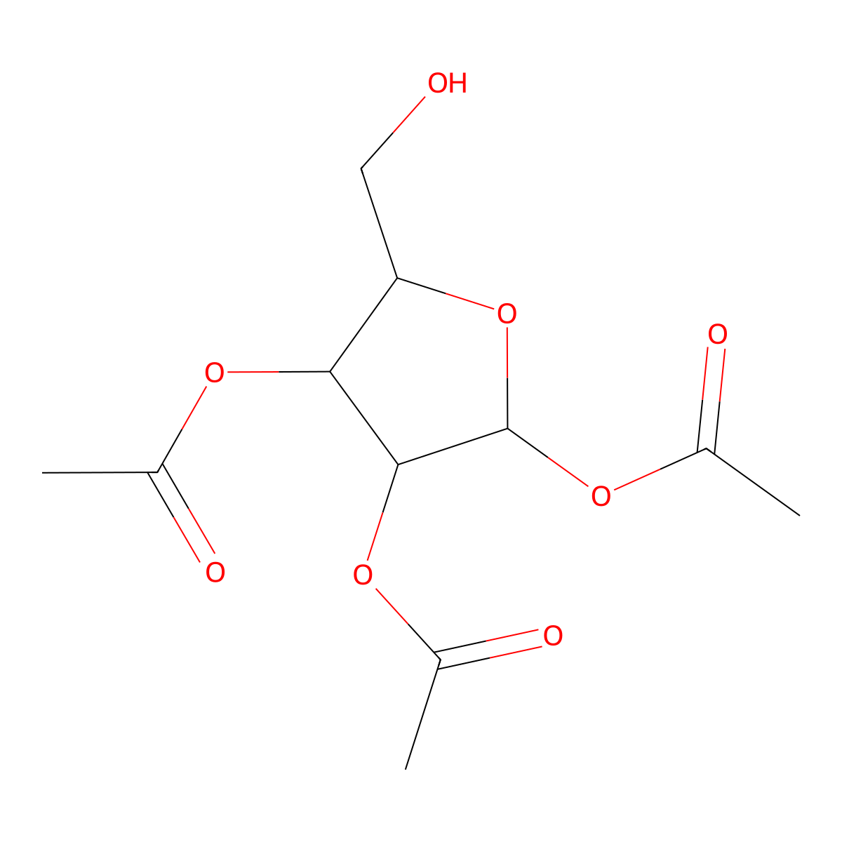 1,2,3-Triacetate-D-ribofuranose molecular structure, CAS 103728-78-5