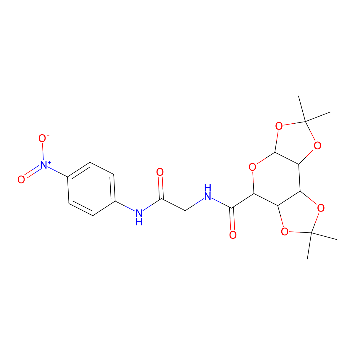 (1S,2R,6R,9R)-4,4,11,11-tetramethyl-N-[2-(4-nitroanilino)-2-oxoethyl]-3,5,7,10,12-pentaoxatricyclo[7.3.0.02,6]dodecane-8-carboxamide molecular structure, CAS 1037291-20-5