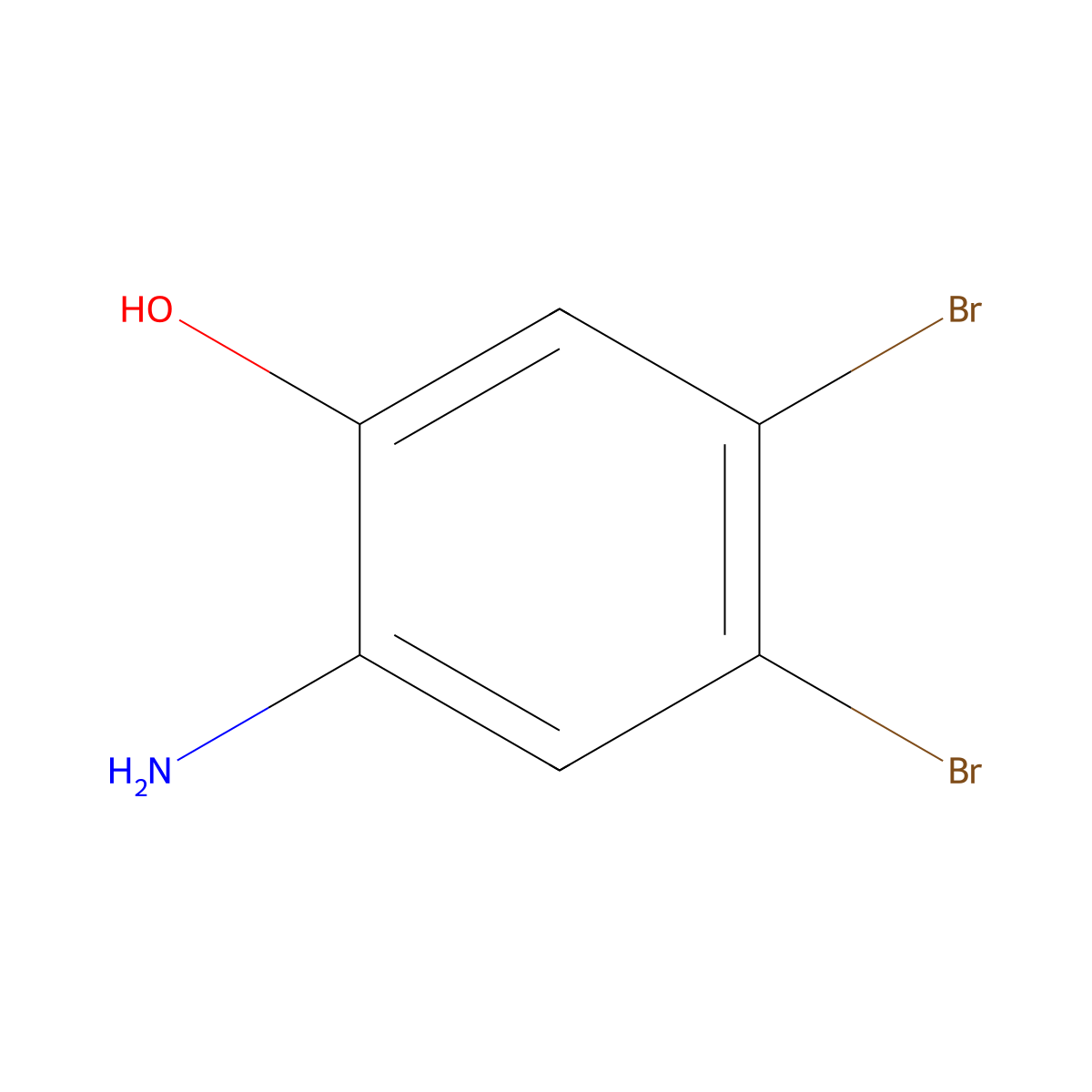 2-Amino-4,5-dibromophenol molecular structure, CAS 1037298-16-0
