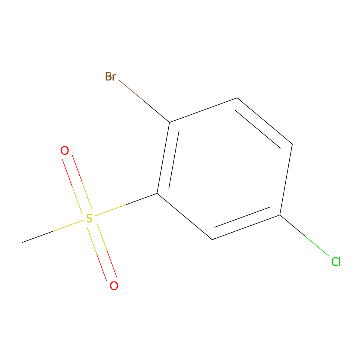 1-Bromo-4-chloro-2-methanesulfonylbenzene molecular structure, CAS 1037299-75-4