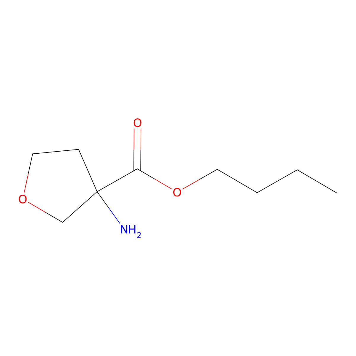 Butyl (S)-3-aminotetrahydrofuran-3-carboxylate molecular structure, CAS 1037301-09-9