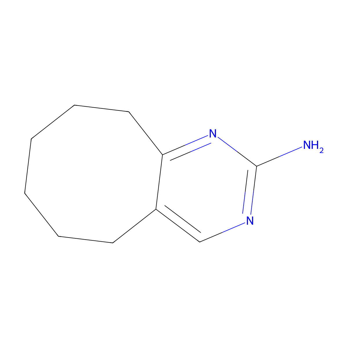 5,6,7,8,9,10-Hexahydrocycloocta[d]pyrimidin-2-amine molecular structure, CAS 1037311-51-5