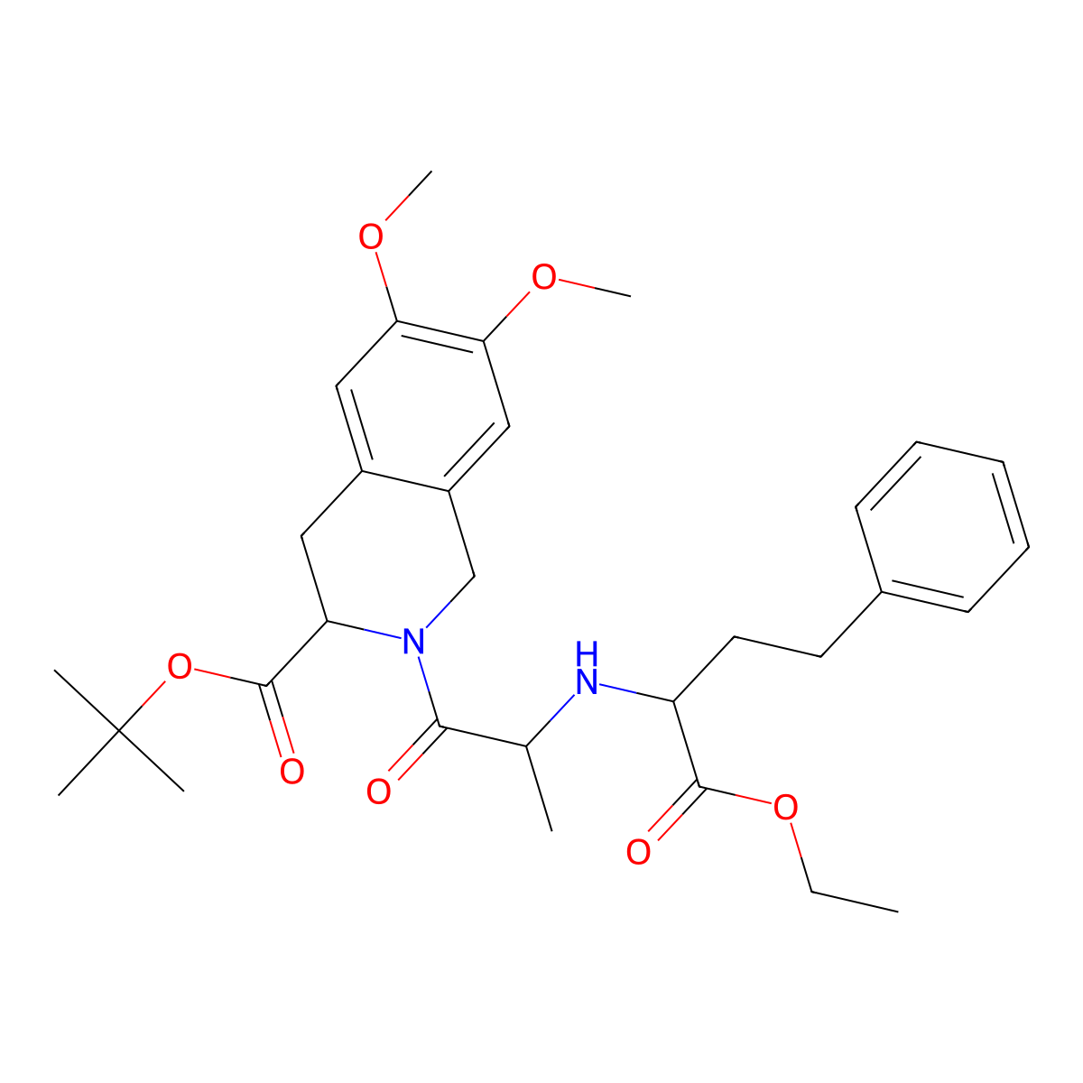 Moexipril tert-butyl ester molecular structure, CAS 103733-39-7