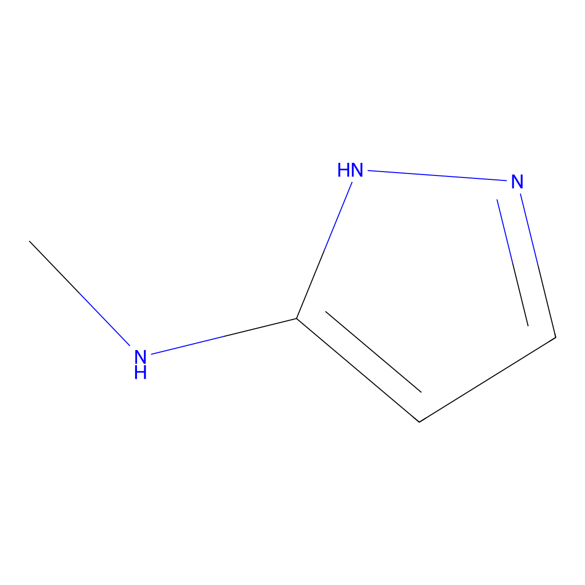 N-Methyl-1H-pyrazol-5-amine molecular structure, CAS 1037364-03-6