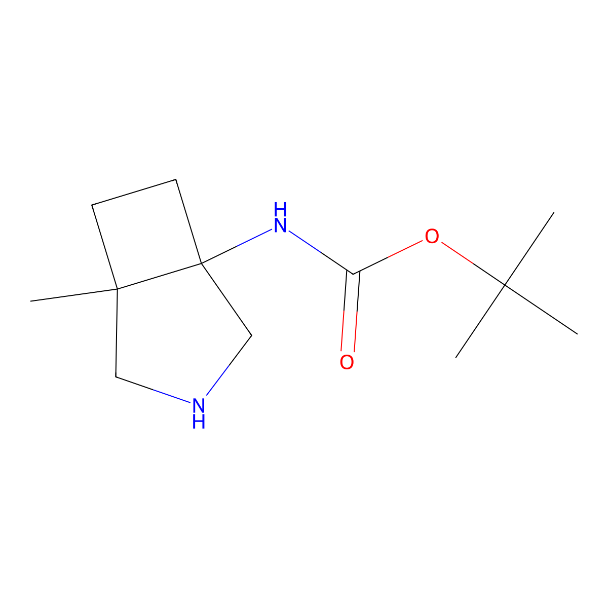 tert-Butyl ((1S,5R)-5-methyl-3-azabicyclo[3.2.0]heptan-1-yl)carbamate molecular structure, CAS 1037367-09-1