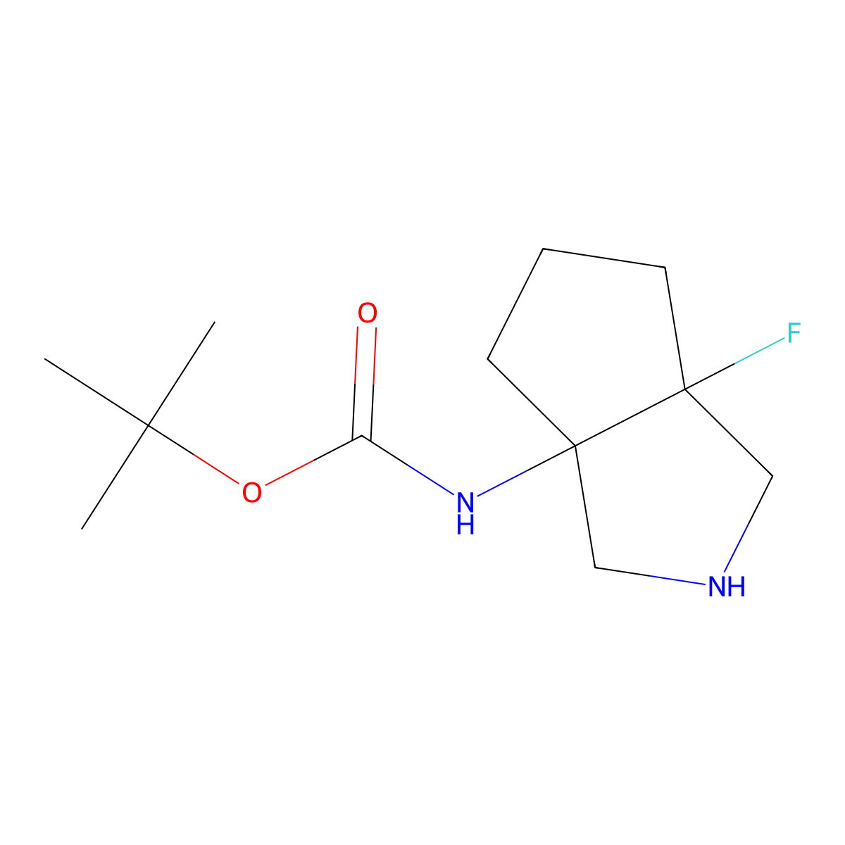 (1R,5S)-1-(tert-Butoxycarbonylamino)-5-fluoro-3-azabicyclo[3.3.0]octane molecular structure, CAS 1037367-55-7