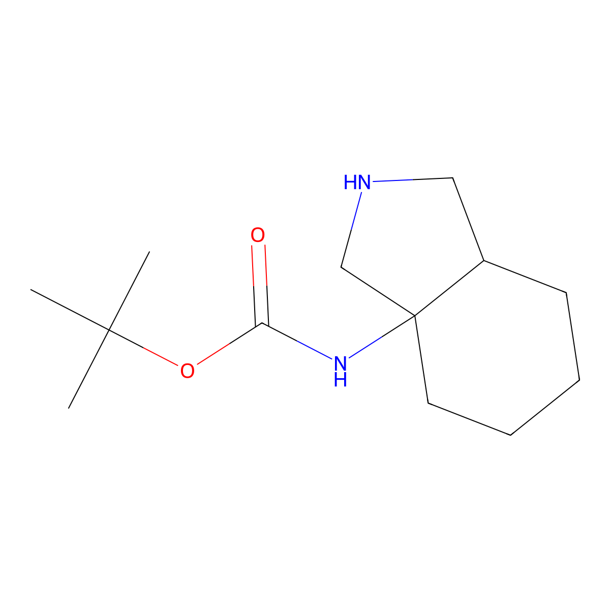 tert-Butyl ((3aS,7aR)-octahydro-3aH-isoindol-3a-yl)carbamate molecular structure, CAS 1037383-91-7