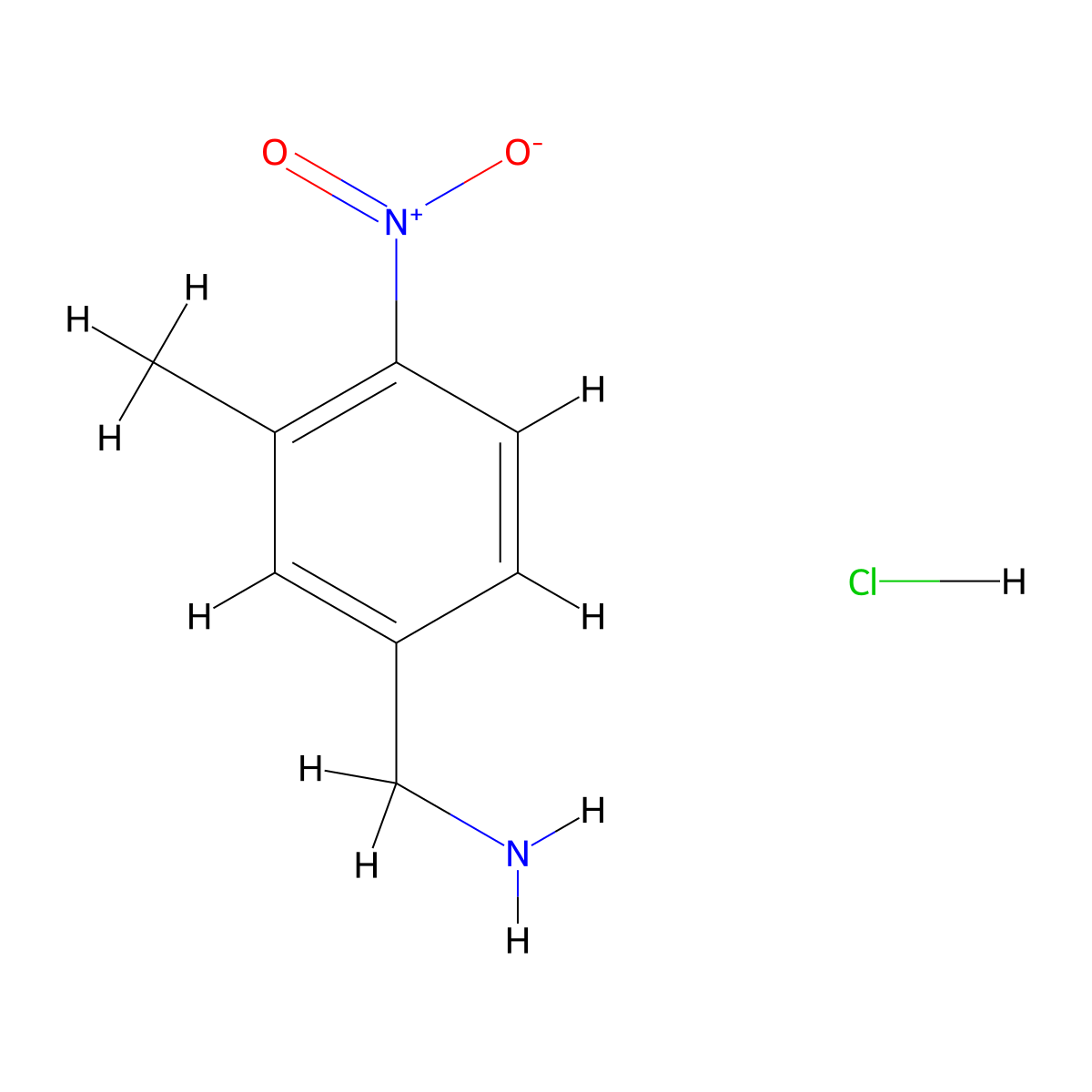 1-(3-Methyl-4-nitrophenyl)methanamine--hydrogen chloride (1/1) molecular structure, CAS 1037397-91-3