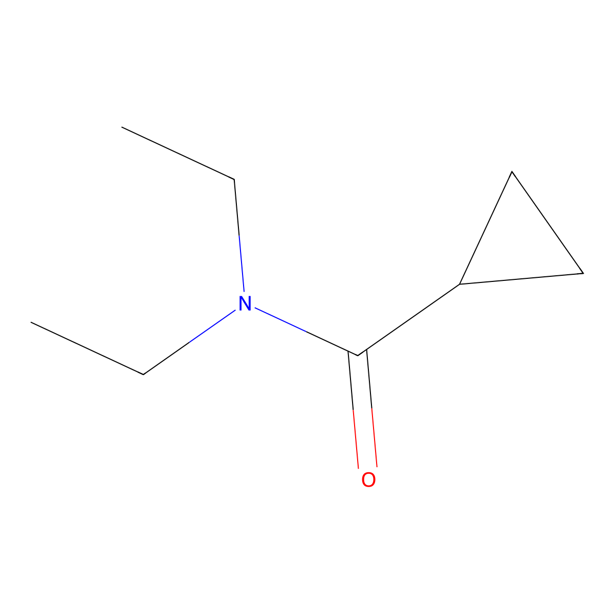N,N-diethylcyclopropanecarboxamide molecular structure, CAS 10374-28-4