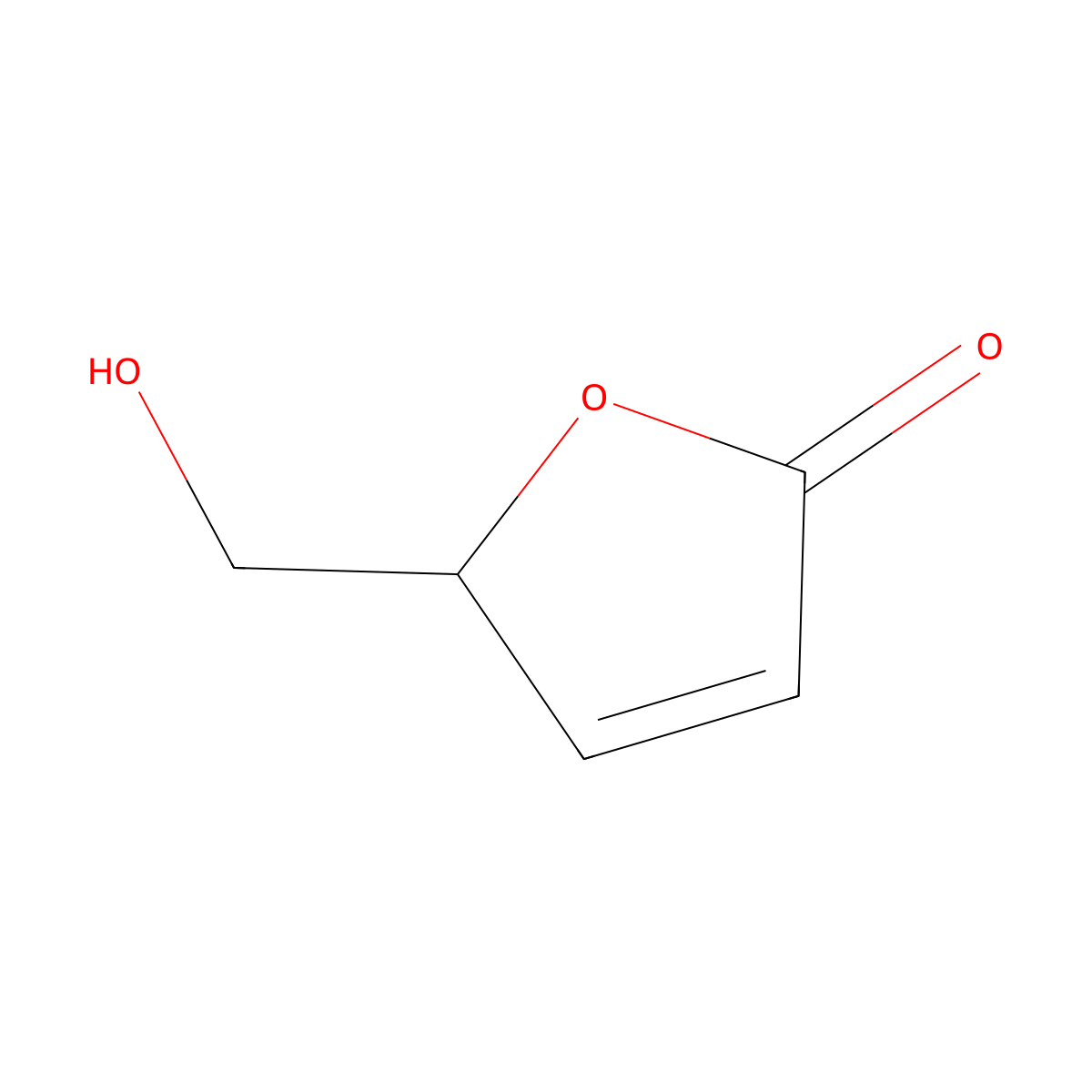 5-(hydroxymethyl)-2(5H)-furanone molecular structure, CAS 10374-60-4