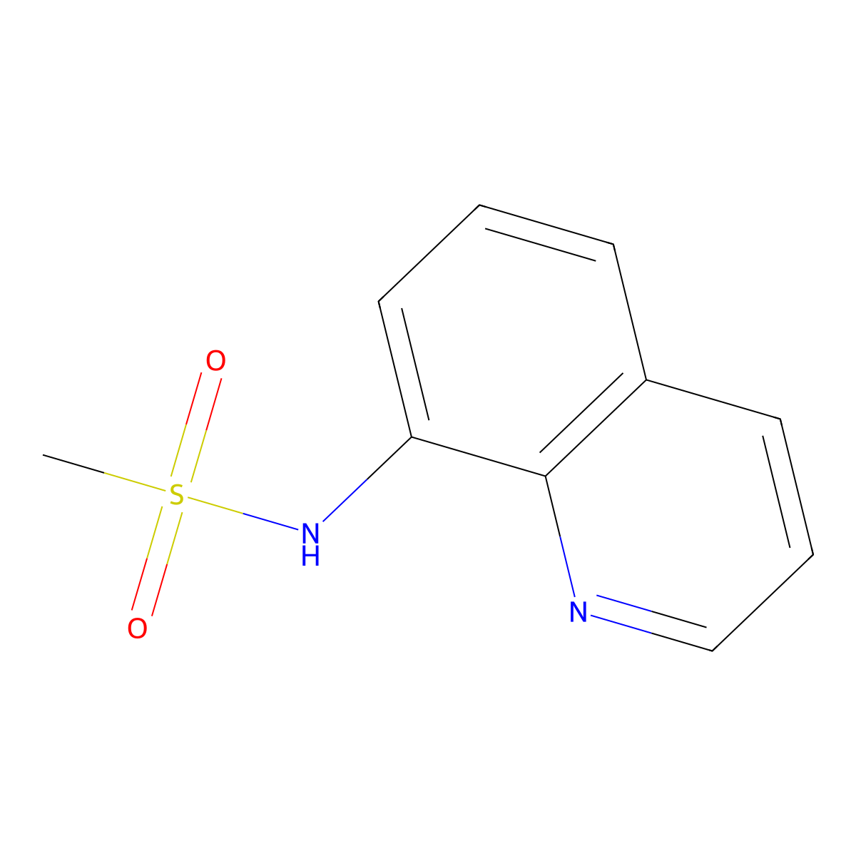 8-(Methylsulfonylamino)quinoline molecular structure, CAS 10374-76-2