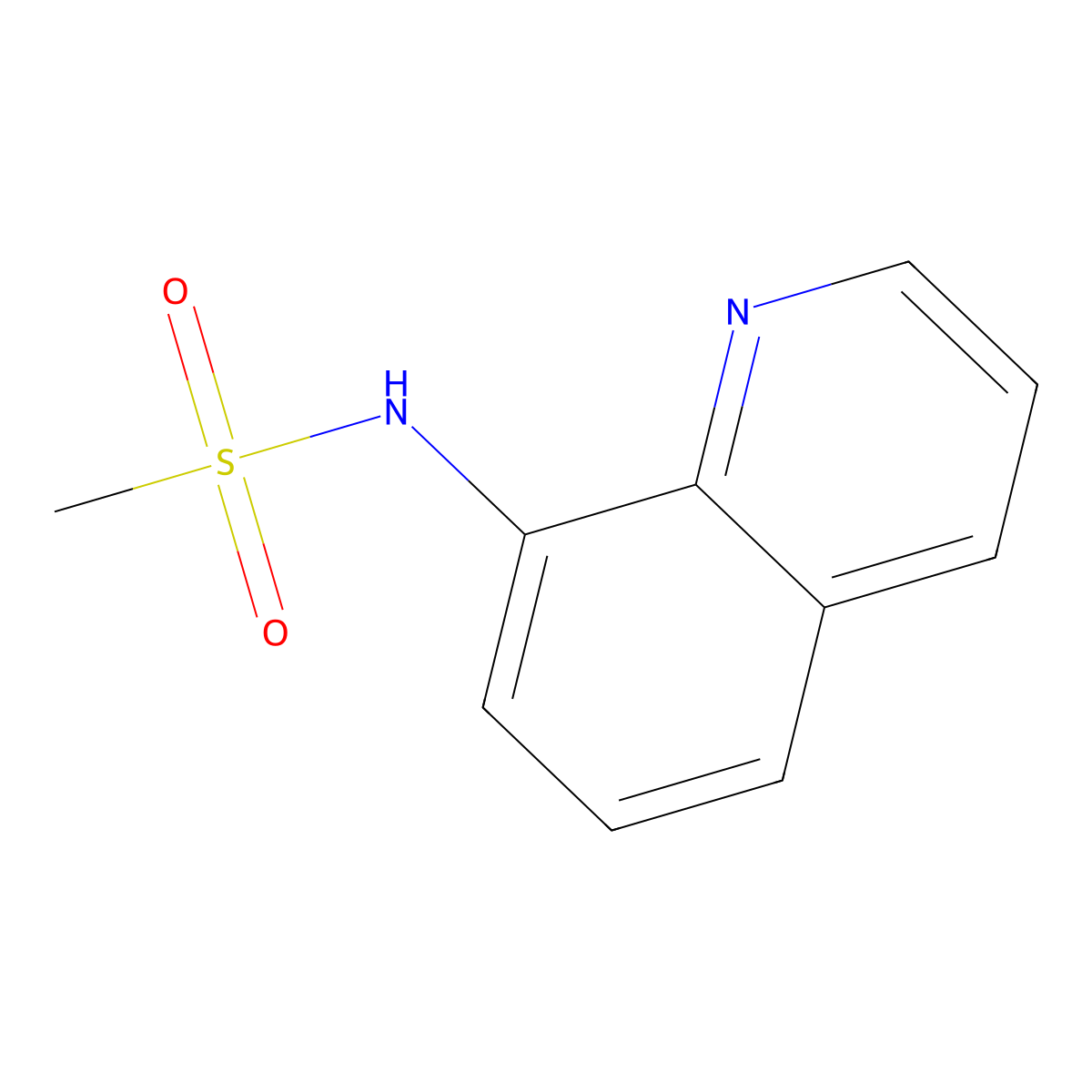 8-(Methylsulfonylamino)quinoline molecular structure, CAS 10374-76-2