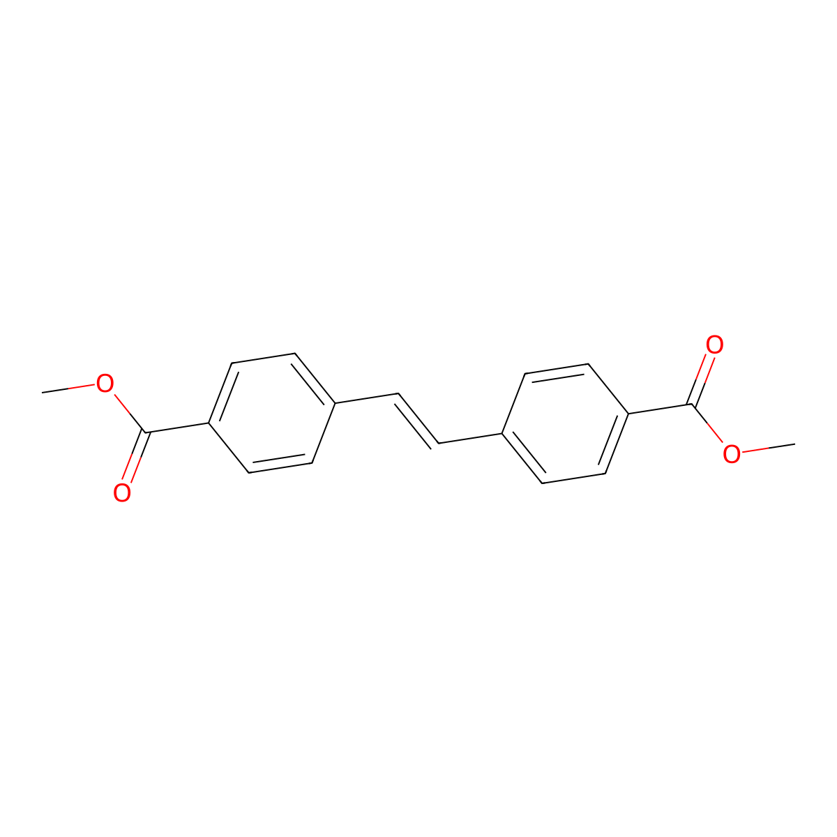Dimethyl 4,4'-stilbenedicarboxylate molecular structure, CAS 10374-80-8