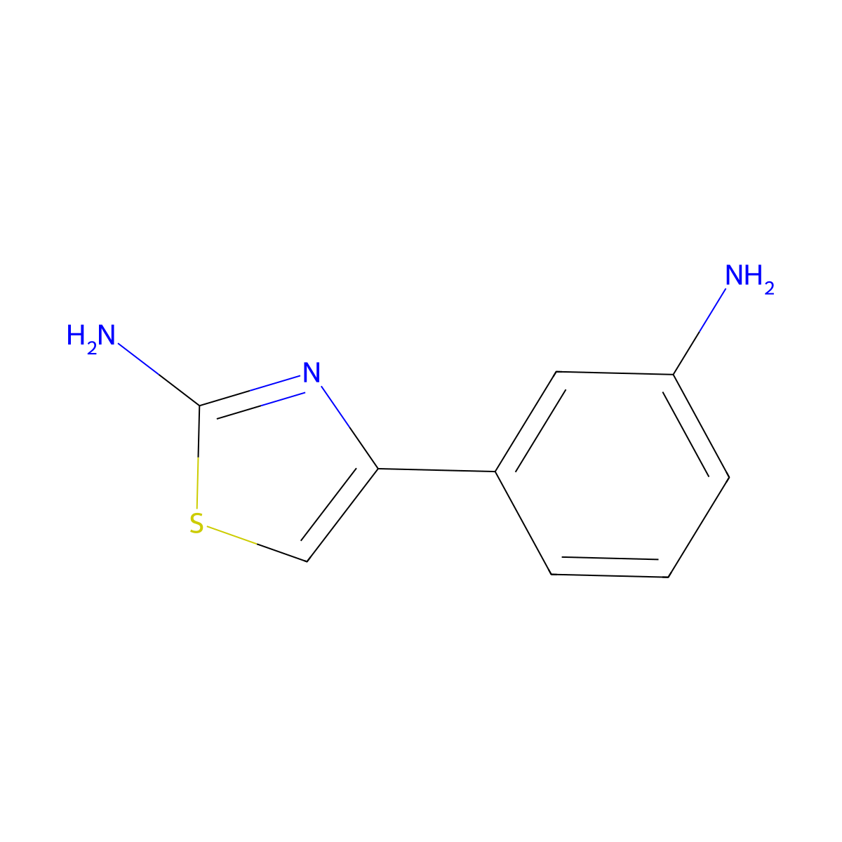 4-(3-Aminophenyl)-1,3-thiazol-2-amine molecular structure, CAS 103740-34-7
