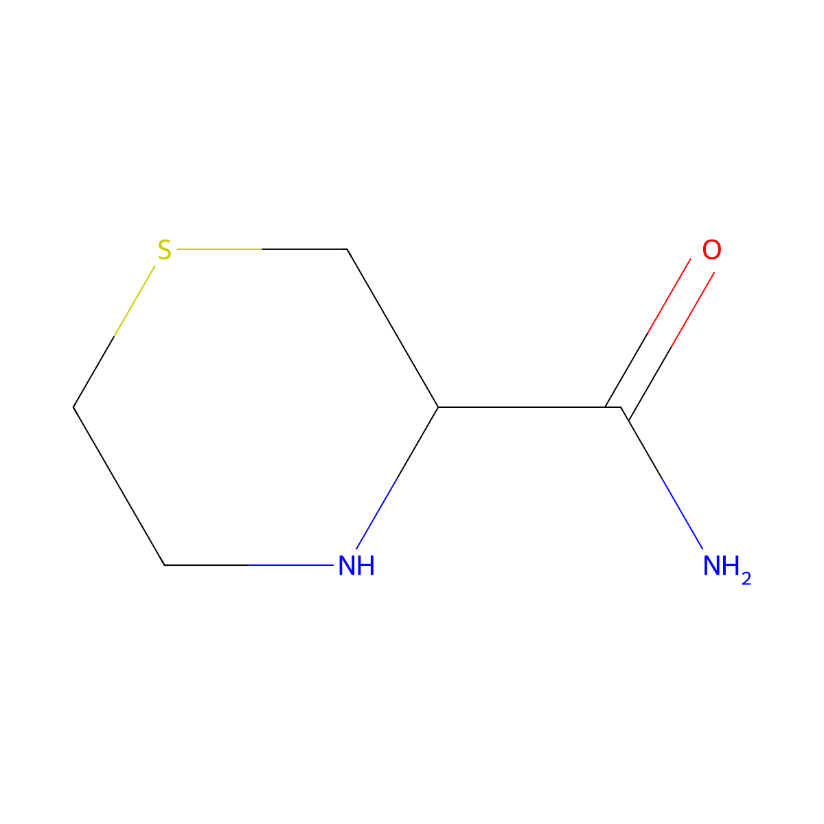 Thiomorpholine-3-carboxamide molecular structure, CAS 103742-31-0