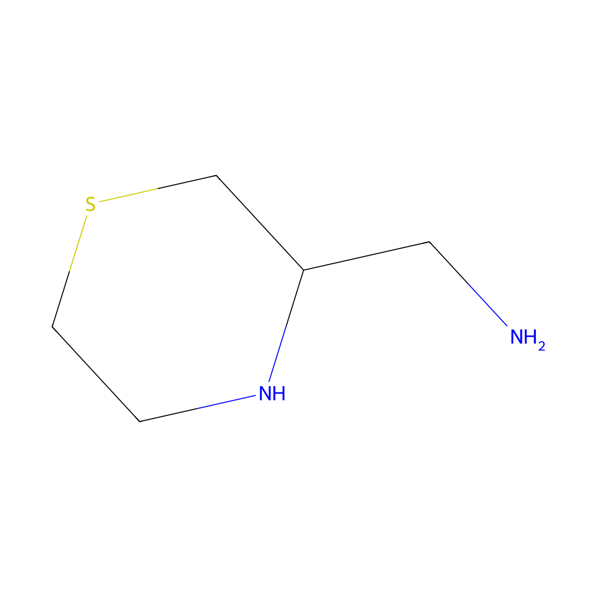 (Thiomorpholin-3-yl)methanamine molecular structure, CAS 103742-33-2
