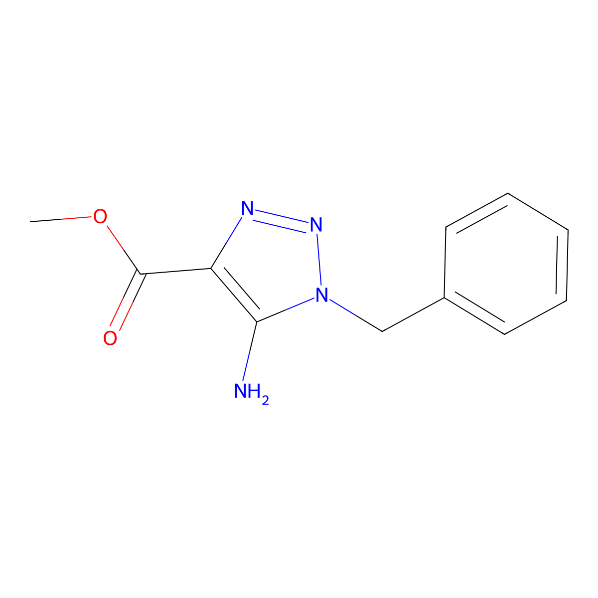 methyl 5-amino-1-benzyl-1H-1,2,3-triazole-4-carboxylate molecular structure, CAS 103742-39-8