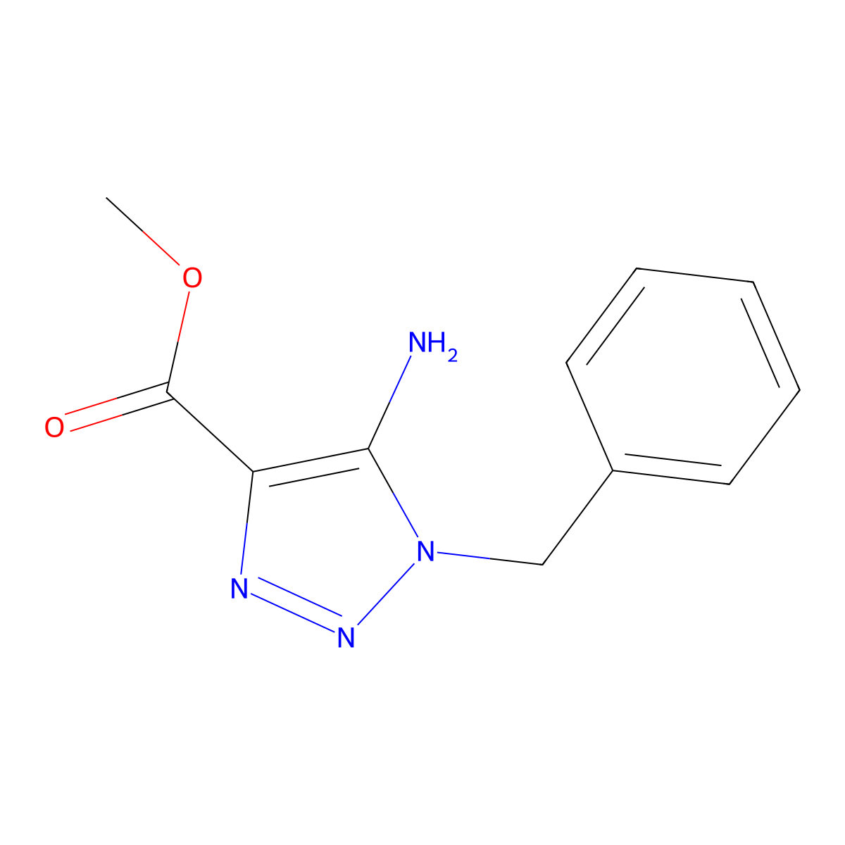 methyl 5-amino-1-benzyl-1H-1,2,3-triazole-4-carboxylate molecular structure, CAS 103742-39-8
