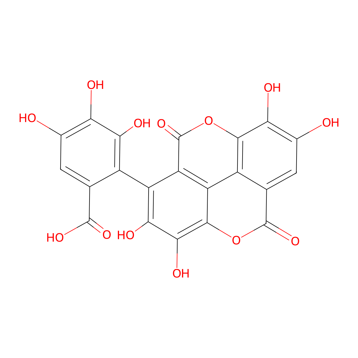 Flavogallonic acid molecular structure, CAS 103744-88-3