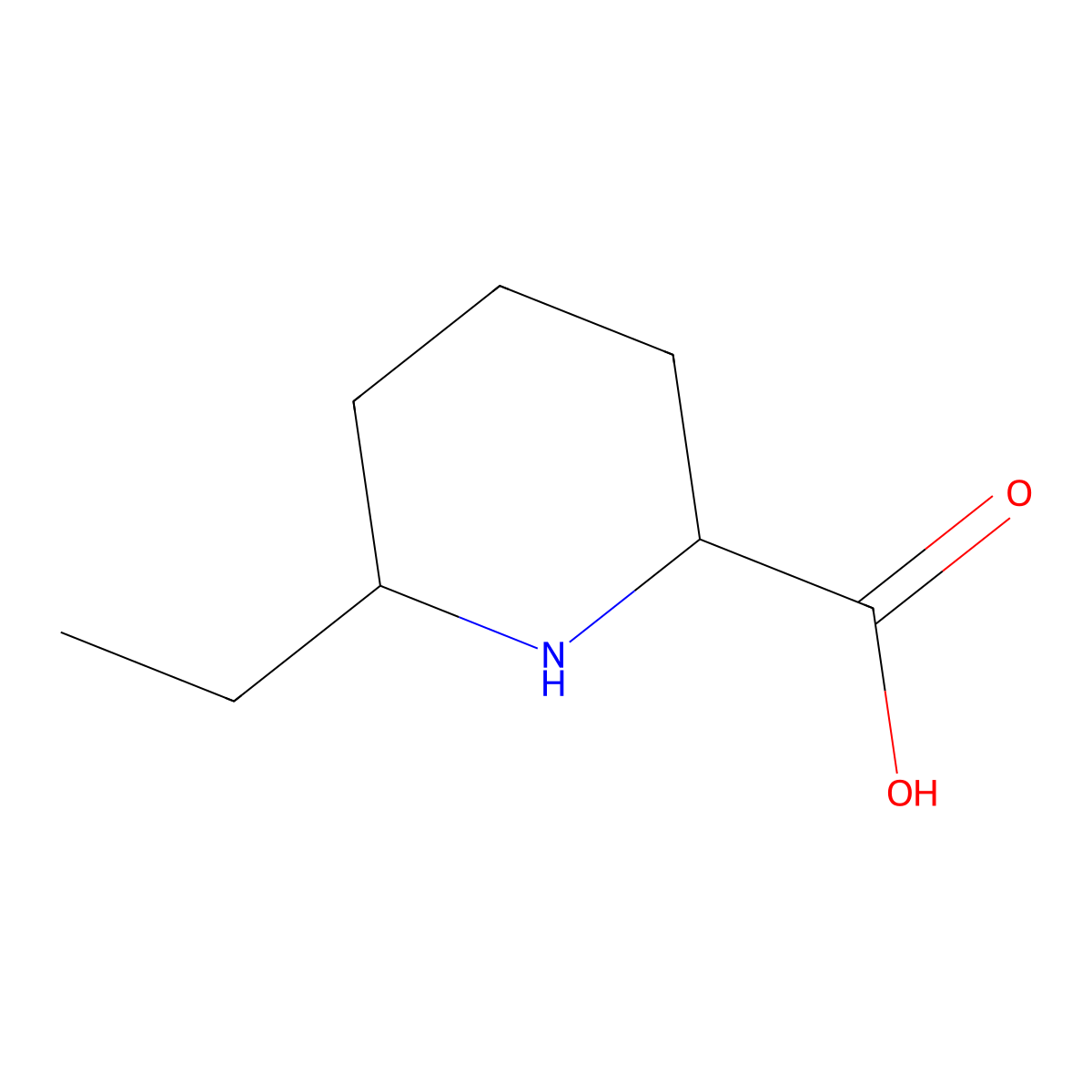 6-ethylpiperidine-2-carboxylic Acid molecular structure, CAS 1037471-93-4