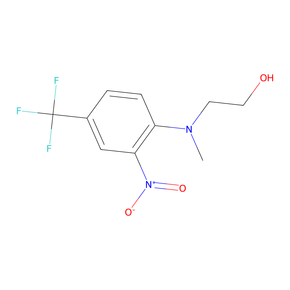 2-[Methyl-2-nitro-4-(trifluoromethyl)anilino]ethan-1-ol molecular structure, CAS 103748-04-5