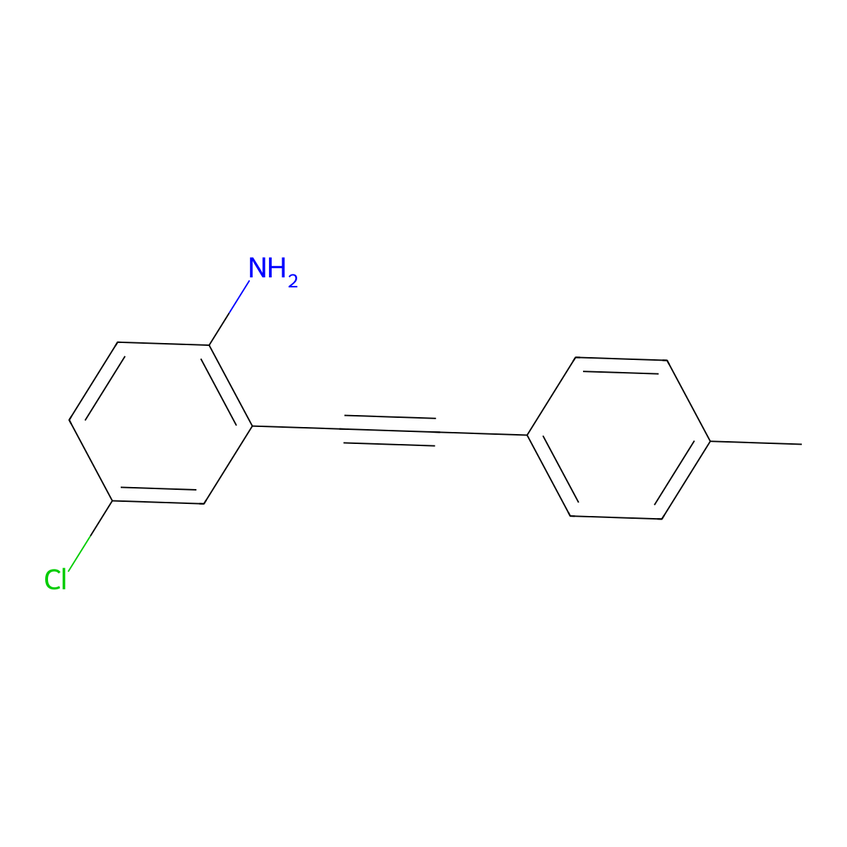 4-Chloro-2-(p-tolylethynyl)aniline molecular structure, CAS 1037493-25-6