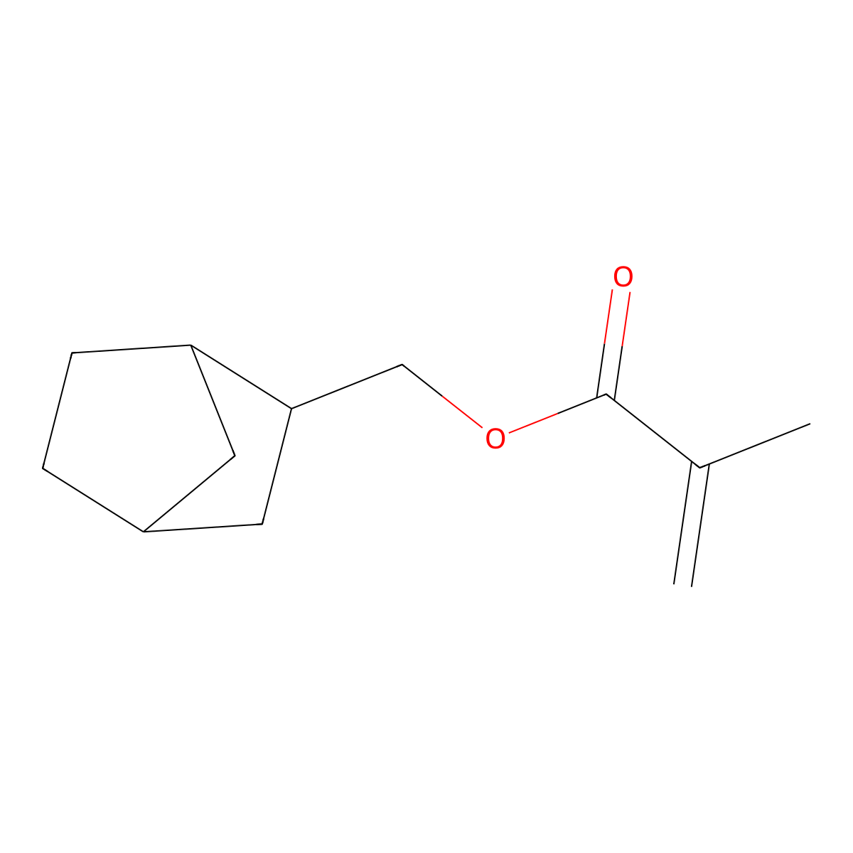 2-Propenoic acid, 2-methyl-, bicyclo(2.2.1)hept-2-ylmethyl ester molecular structure, CAS 10375-00-5