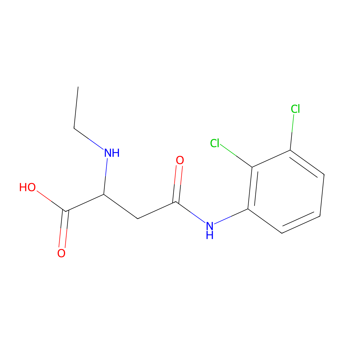4-(2,3-Dichloroanilino)-2-(ethylamino)-4-oxobutanoic acid molecular structure, CAS 1037507-68-8