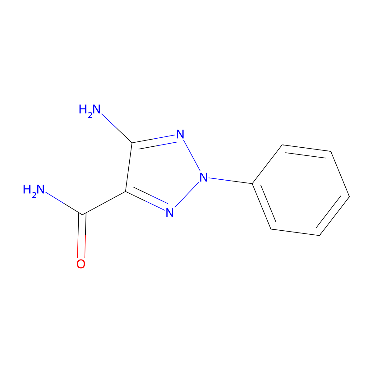 5-Amino-2-phenyl-2H-1,2,3-triazole-4-carboxamide molecular structure, CAS 103752-72-3