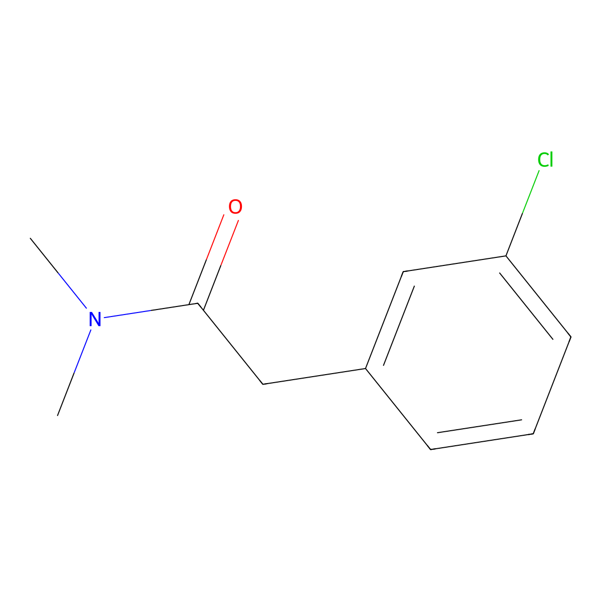 2-(3-chlorophenyl)-N,N-dimethylacetamide molecular structure, CAS 103752-77-8