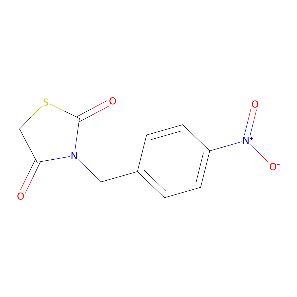 3-[(4-Nitrophenyl)methyl]-1,3-thiazolidine-2,4-dione molecular structure, CAS 103753-40-8