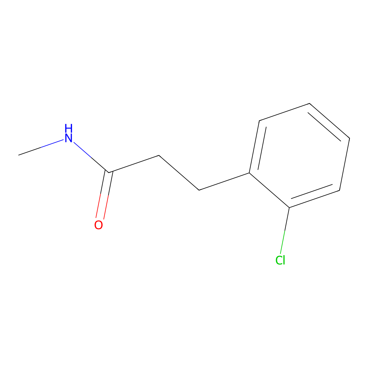 3-(2-chlorophenyl)-N-methylpropanamide molecular structure, CAS 103753-47-5